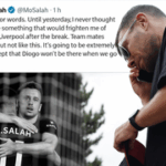Smutek za Jotu (†28): exkapitán plakal, Salah ztratil slova a Liverpool vyřadil číslo