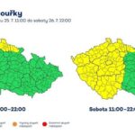 Výstraha pro Havlíčkobrodsko: v sobotu hrozí silné bouřky